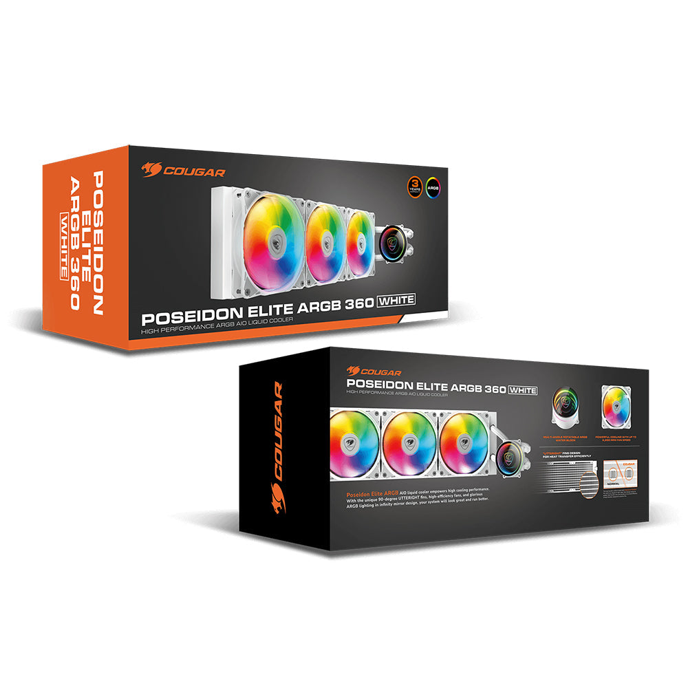 Poseidon Elite 360 ARGB - Blanc - Refroidissement liquide