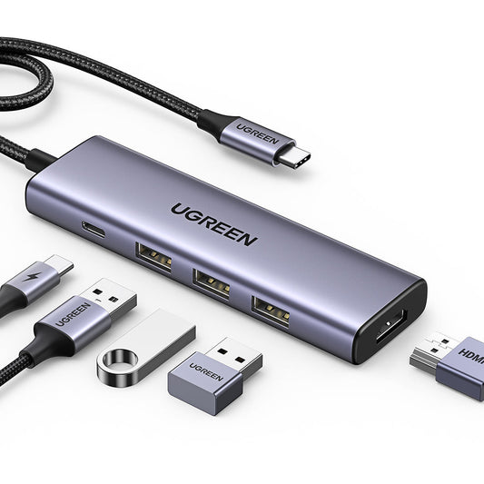 Hub USB C - HDMI, 3x USB A, USB C, PD