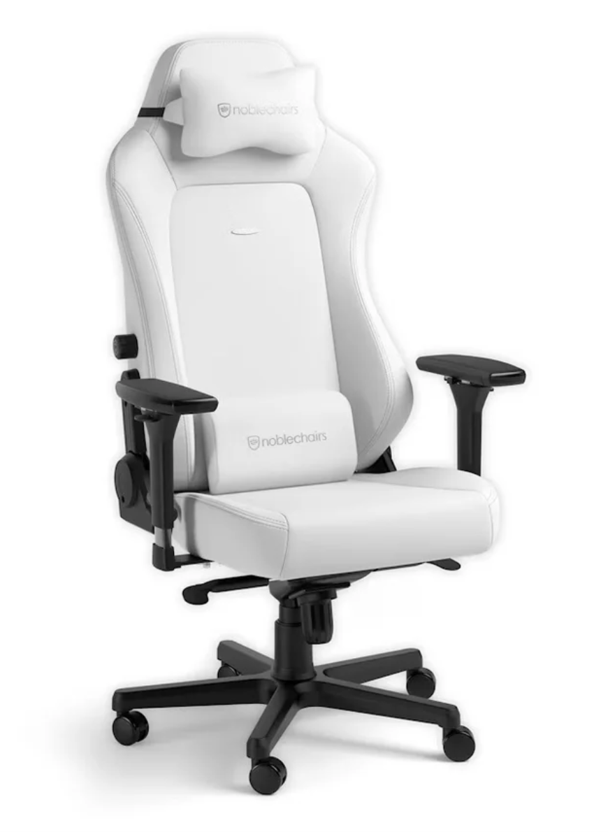 Chaise de jeu HERO - Édition blanche - Similicuir vegan
